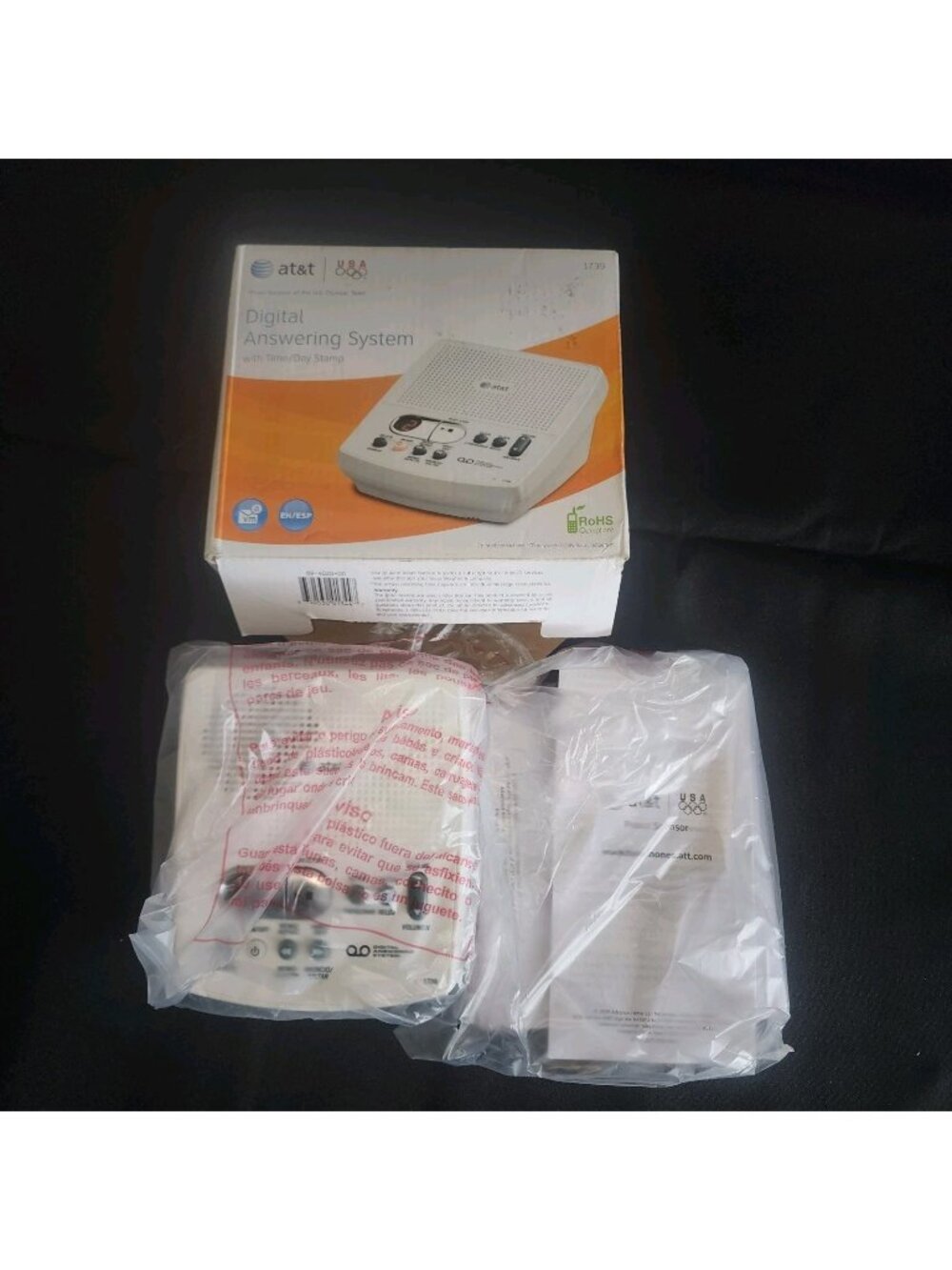 AT&T 1730 Digital Answering System with Time/Day Stamp White NEW Open Box